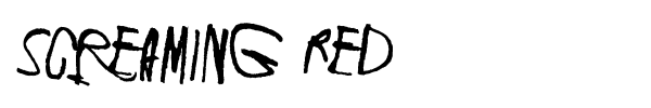 Screaming Red font preview